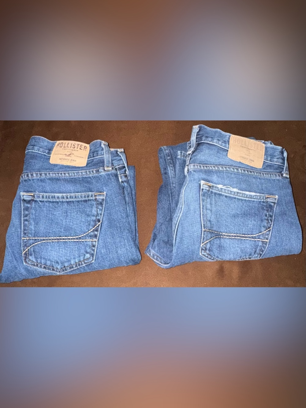 Lot x 2 Hollister Men's jeans.   Button up x 1.  Zip up x 1        size 30x30